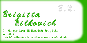 brigitta milkovich business card